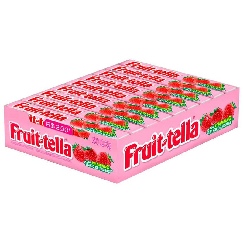 Bala Mastigável Fruit-tella Morango c/16 - Perfetti - Balas - Magazine ...
