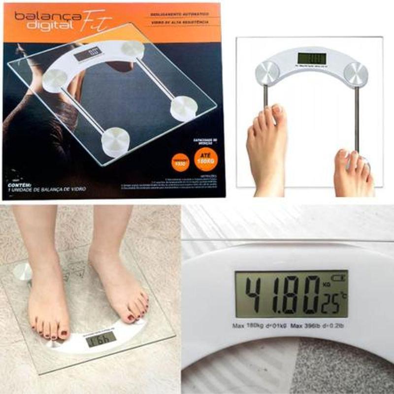 Balança corporal digital vidro temperado capacidade 160kg - NIX HOUSE ...
