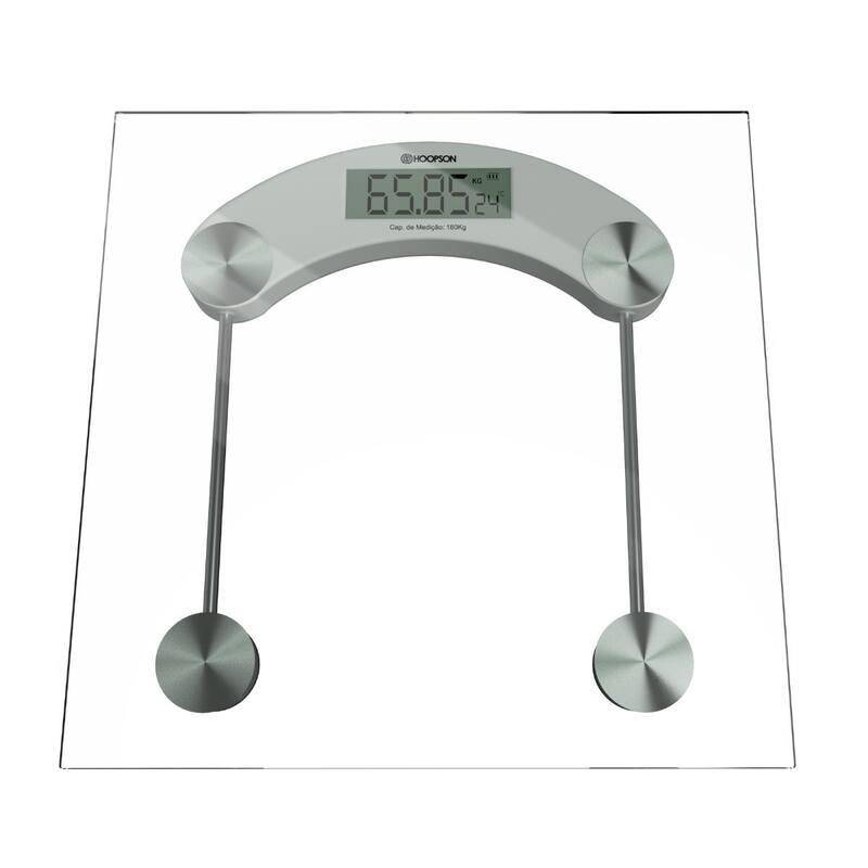 Balança digital 180Kg Corporal Academia Vidro Temperado - Hoopson ...