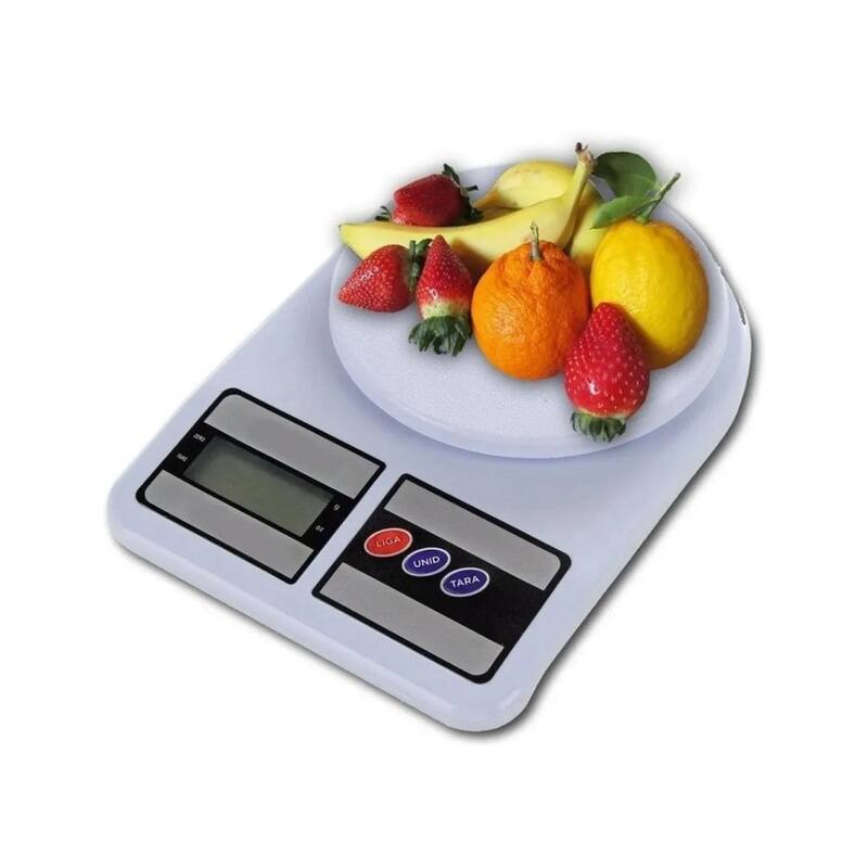 Balança Digital Culinaria Branca Com Visor de Led - 10kg - TECHKING ...