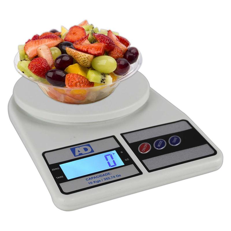 Balança Digital Para Cozinha Super Prática 10 Kg Com Tara - MG ...