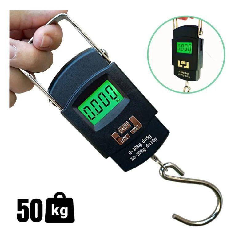 Balança Digital Portátil De Mão P Bolsa Mala Peixe Até 50kg - Altomex ...