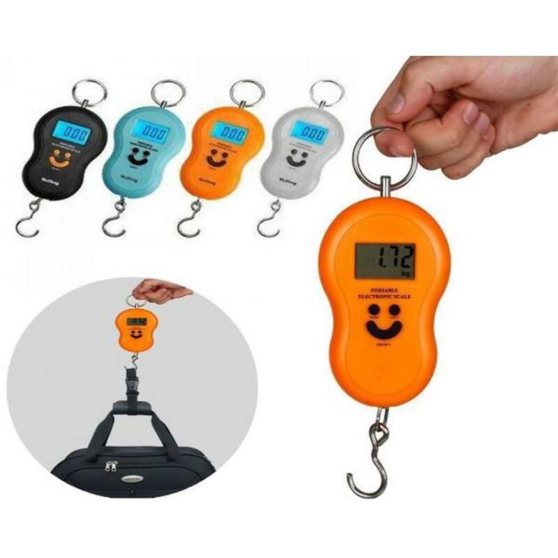 Balança Portátil Digital Mão Bolsa Mala Peixe Até 50kg Multiuso Pesa ...