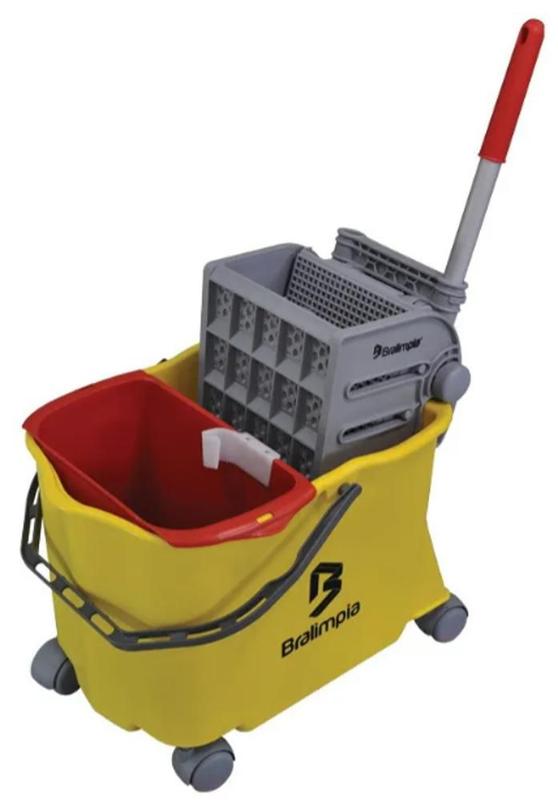 Balde Com Espremedor Doblô Flex 20 Litros Amarelo - Bralimpia - Balde ...