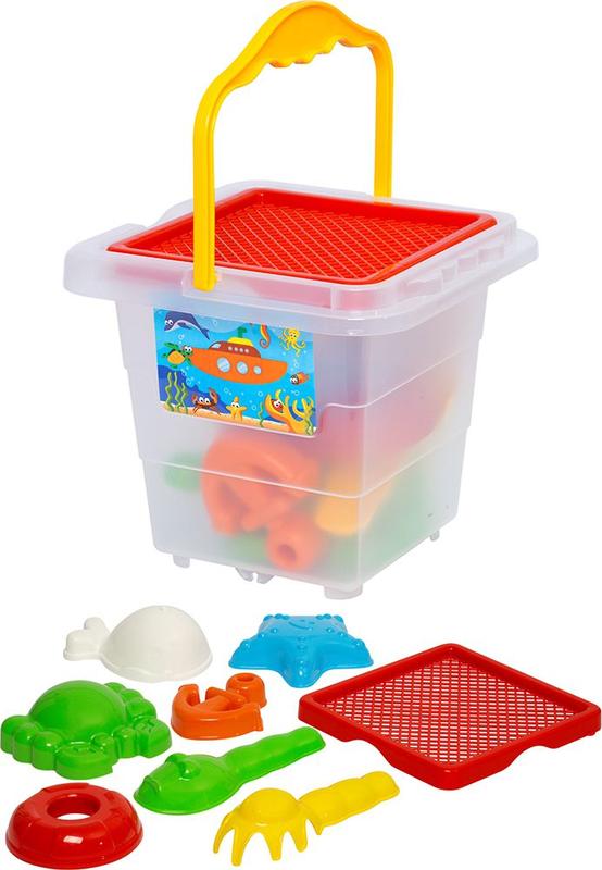 Balde De Praia Infantil Com Pa Rastelo Peneira E Moldes - Mercotoys ...