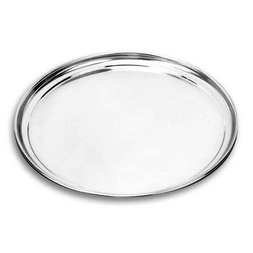 Bandeja Redonda de Aço Inox 40cm - Chefline - Bandejas - Magazine Luiza