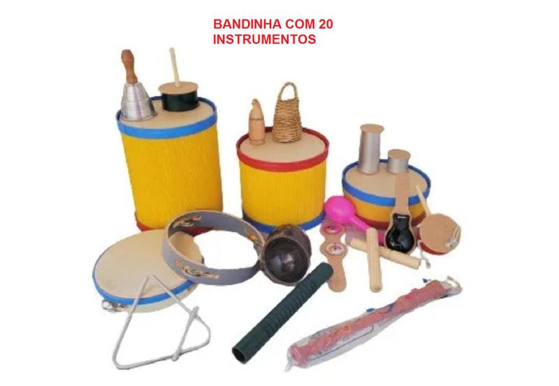 Bandinha rítmica infantil com 20 instrumentos musicais perfect store ...
