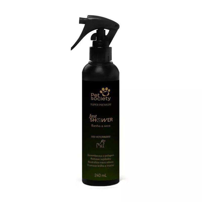 Banho a Seco Pet Society Fast Shower 240ml - Outros Pets - Magazine Luiza