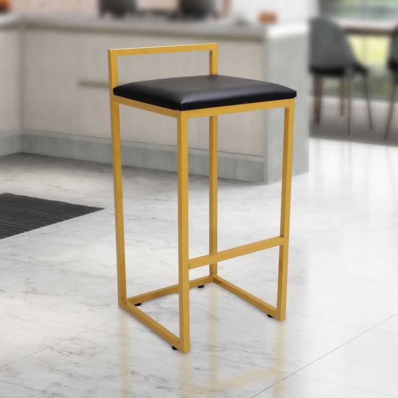 Banqueta Industrial Para Mesa Balcão Dourada - Metalaço - Banqueta para ...