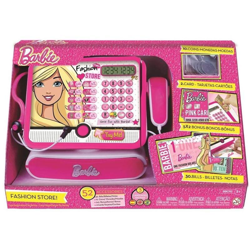 Barbie Caixa Registradora Luxo - Fun - Caixa Registradora Infantil ...