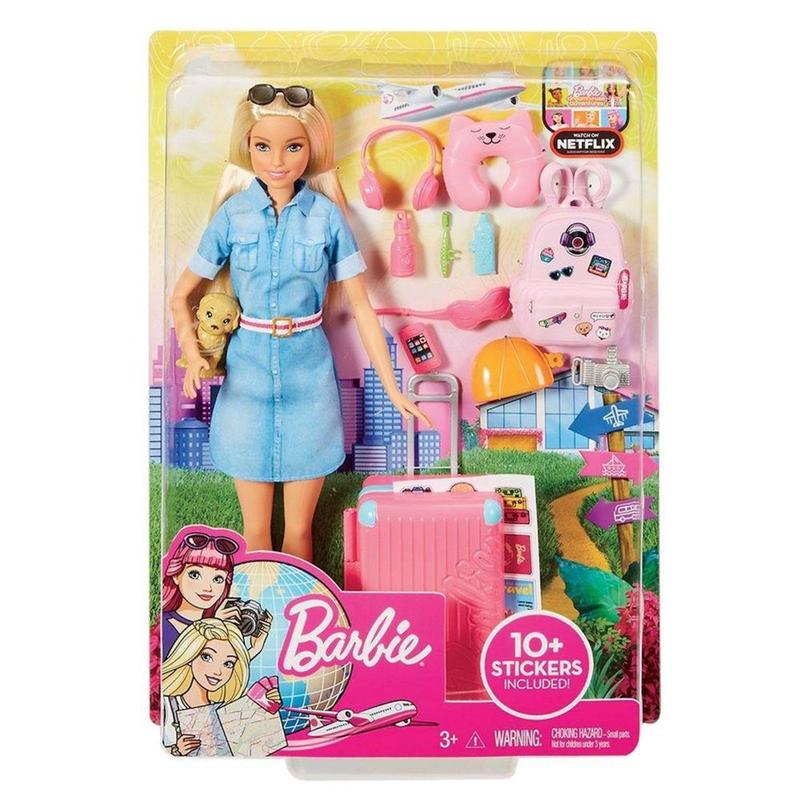 Barbie Explorar e Descobrir Viajante com Pet e Acessórios - Mattel ...