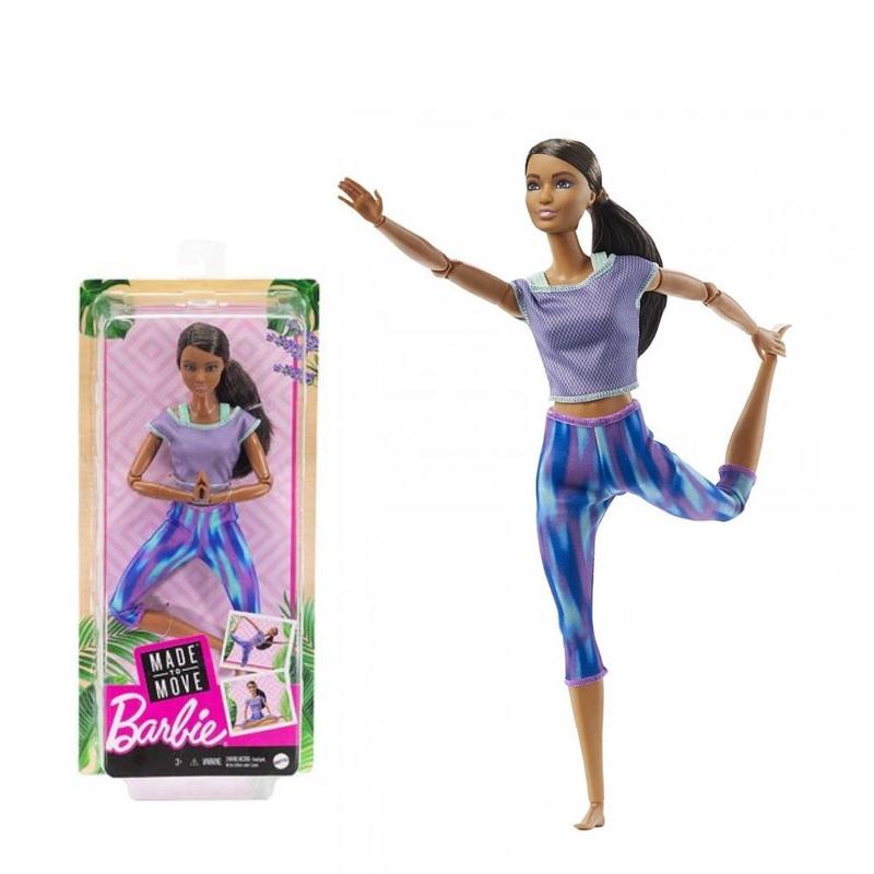 Barbie Made To Move Articulada Yoga Morena GXF06 Mattel - Boneca Barbie ...