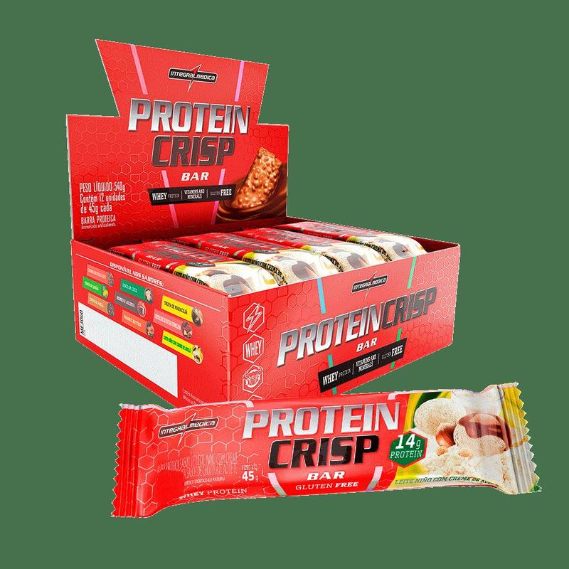 Barra proteíca crisp bar duo crunch cx. 12 unidades integral