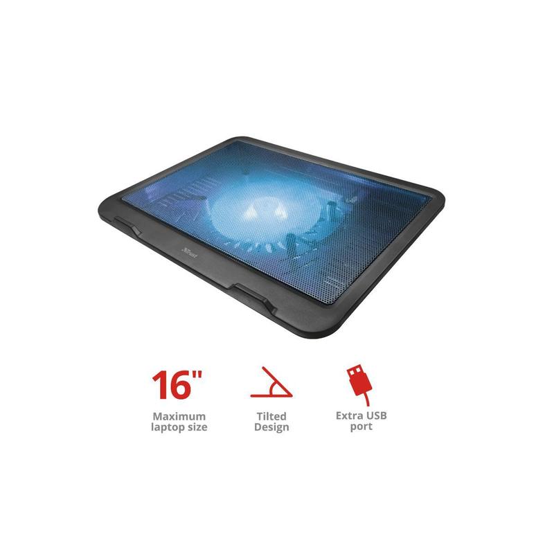 Base p/ notebook trust ziva cool stand t21962 Suporte para Notebook