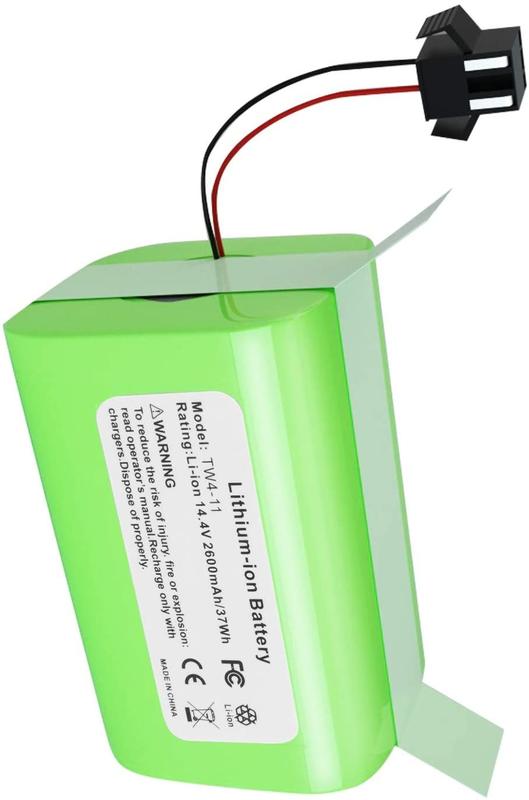 Batteria Di Ricambio 14.4V 2600mAh Per Eufy RoboVac 11, 11S, 15C, Deebot N79, Spina 2 Fili
