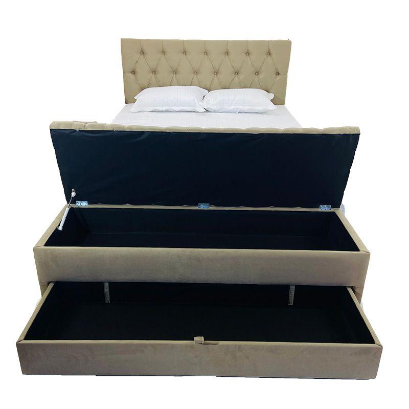 Ba Gaveta Queen E Cabeceira Painel 1 60m X 60cm Cor Bege J ba-gaveta-queen-e-cabeceira-painel-1-60m-x-60cm-cor-bege-j