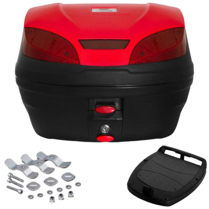 Baú Moto Bauleto Pro Tork 52 Litros Smart Box Top Case Maleiro Grande ...