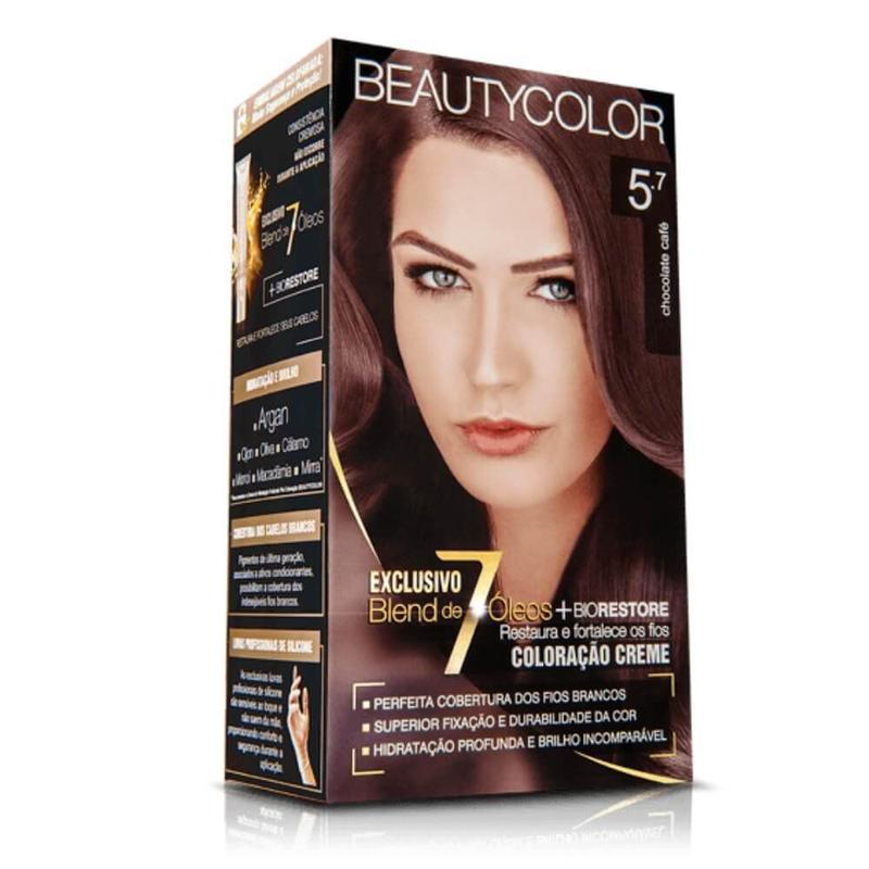 Beautycolor Tinta Kit 5.7 Café Chocolate - Tinta de Cabelo - Magazine Luiza