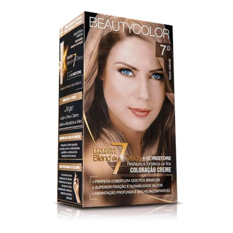 Beautycolor Tinta Kit 7.0 Louro Natural - Tinta de Cabelo - Magazine Luiza