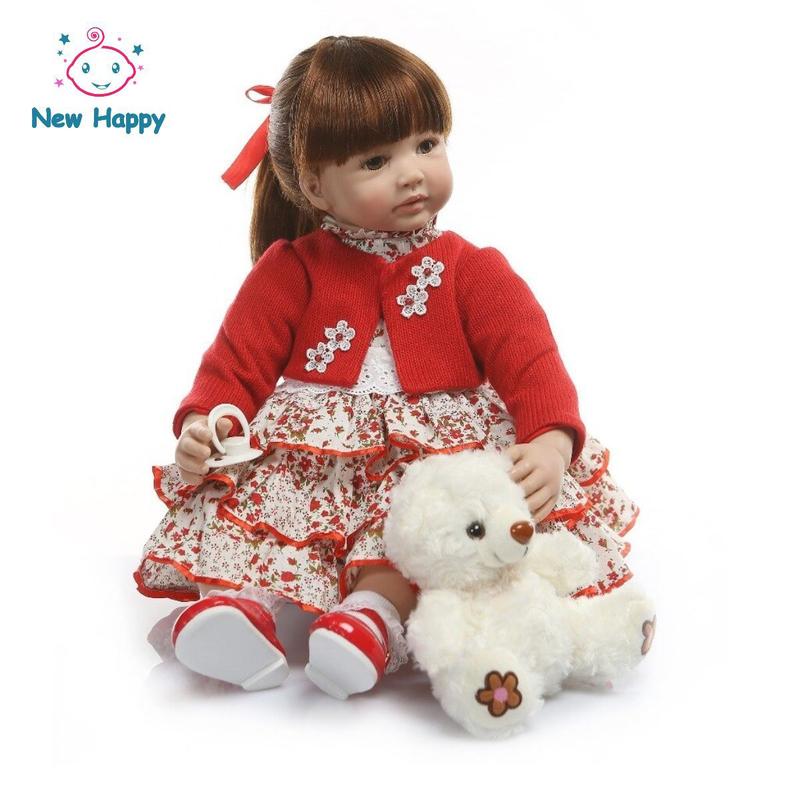 Bebe Reborn Menina Corpo de Pano 60 Centímetros New Happy - Bonecas ...