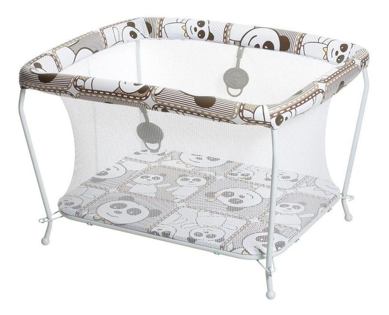 Berço Cercado Com Tela Para Bebê Galzerano Panda 3005PA - Cercadinho ...