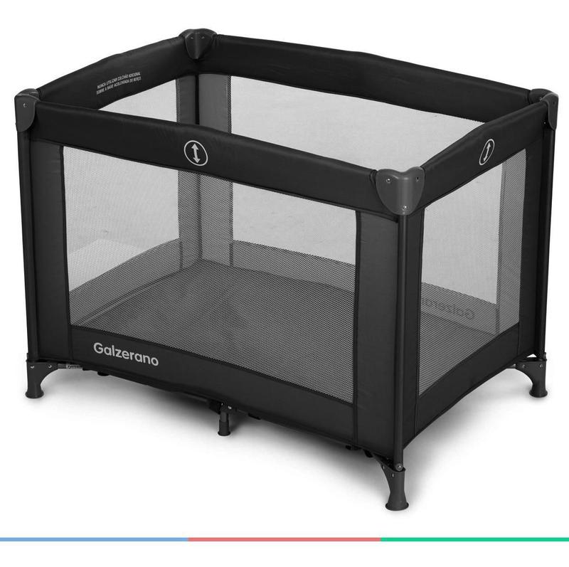 Berço Para Bebe Cercado Tela Galzerano Portátil Preto - Berço Portátil ...