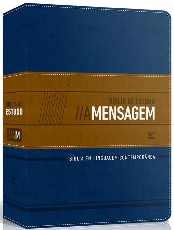 Bíblia de Estudo a Mensagem CP Azul e Bege - Bíblia de Estudo ...