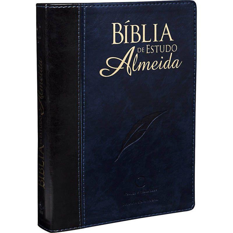Bíblia De Estudo Almeida Revista E Atualizada Azul Nobre - Bíblia ...