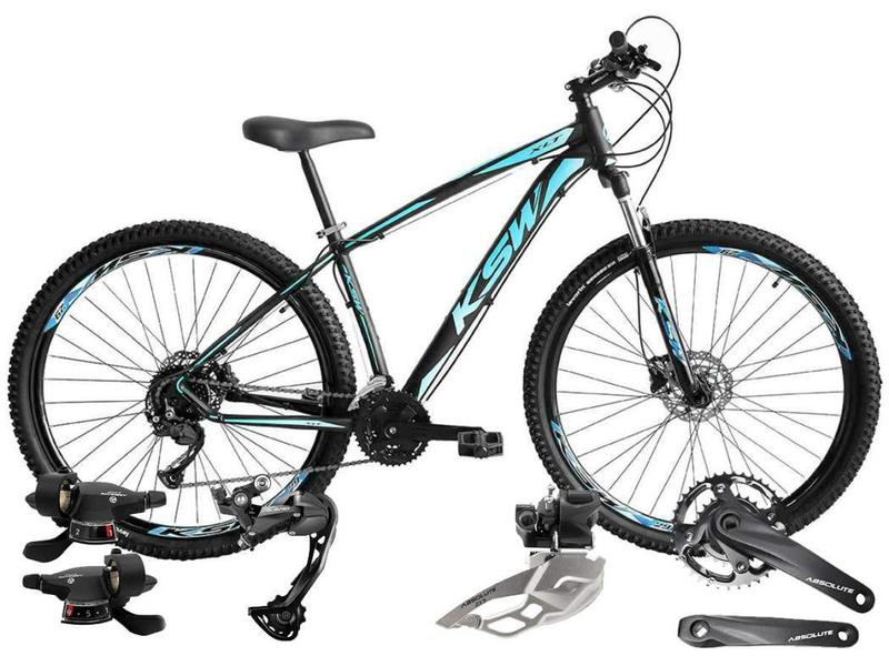 Bicicleta Aro 29 Ksw 18v Relação 2x9 e Cambio Shimano Alivio ...