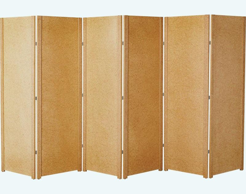 Biombo 6 Folha Ripado MDF Cru Divisor Ambiente Madeira Liso - JT HOME ...