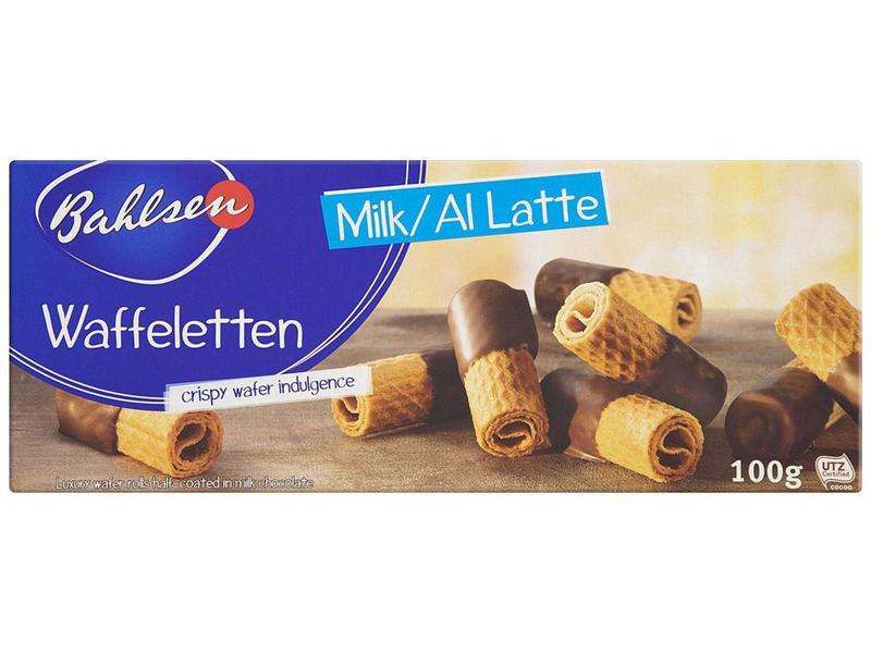 Biscoito Rolinhos de Wafer Chocolate ao Leite - Waffeletten 100g ...