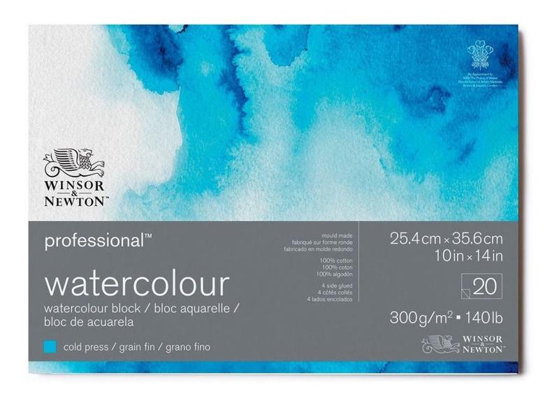 Bloco De Papel Para Aquarela 300g/m² 26x36cm Winsor & Newton - Bloco de ...