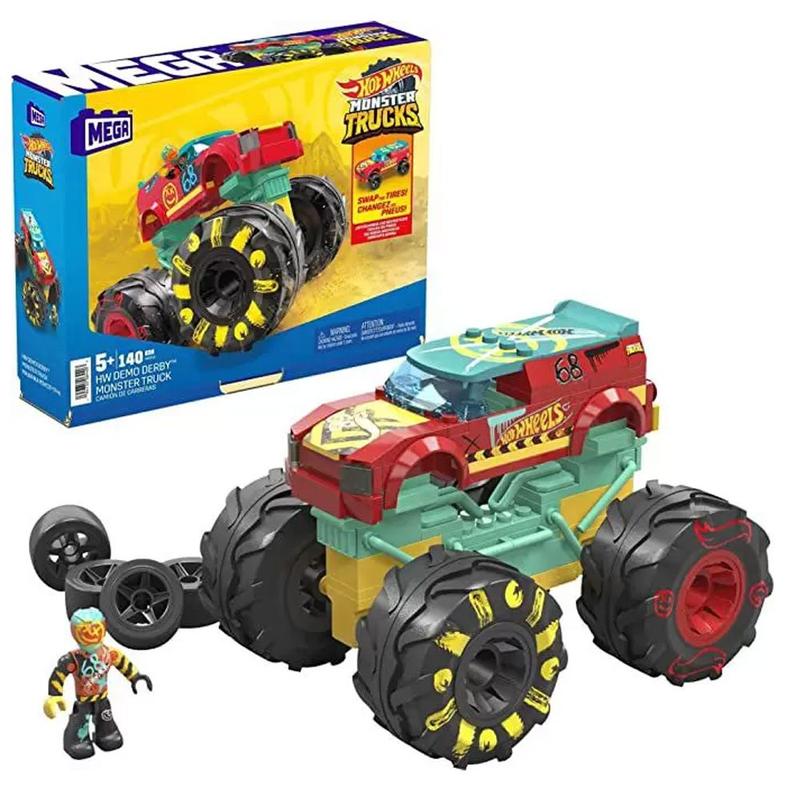 Blocos Montar Mega Bloks Hot wheels Demo Monster Trucks - Brinquedos de ...