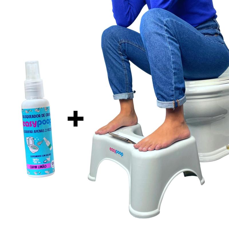 Bloqueador de Odor e Banquinho de Cócoras Easypoop Original Kit ...