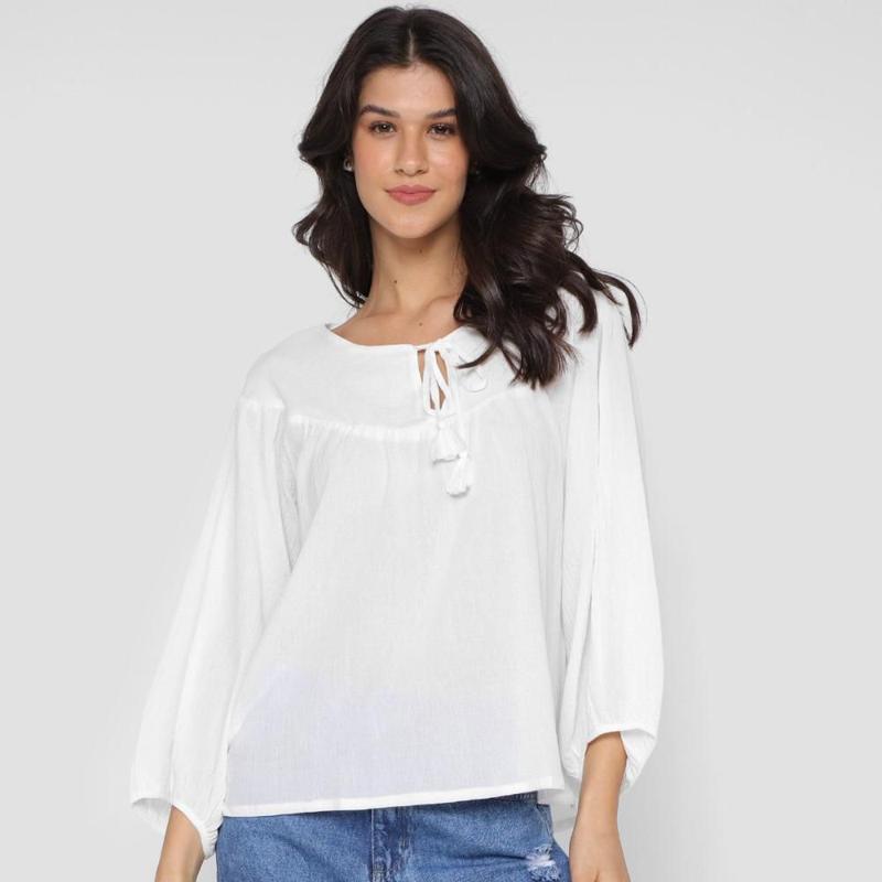 Blusa Cantão Bata Feminina - Batas Femininas - Magazine Luiza