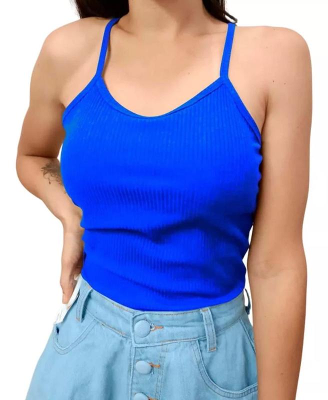 Blusa de Alcinha canelada - Diversas cores - W Fashion World - Blusas ...