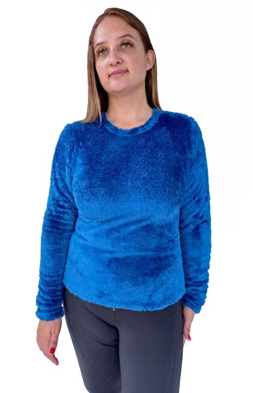 Blusa de sherpa Feminina, Dupla face, Peluciada - Super Estilo - Blusas ...