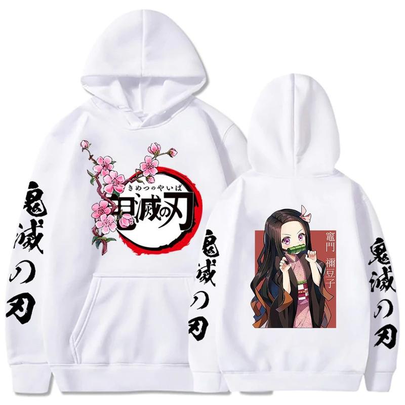 Blusa Moletom Canguru Anime Flores Demon Slayer Nezuko Kamado Kimetsu ...