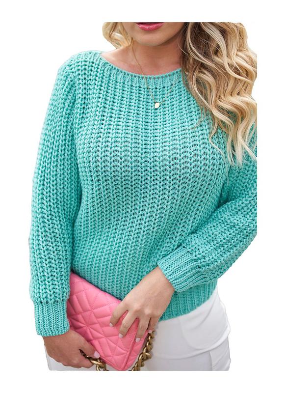 Blusa Tricot Feminina Lã Grossa Ampla Outono Inverno - EUC STORE ...