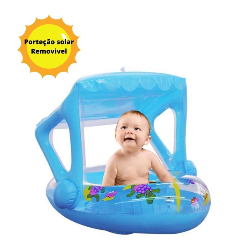 Boia infantil com proteção solar. 6 a 48 meses. Dinossauro. Recém ...