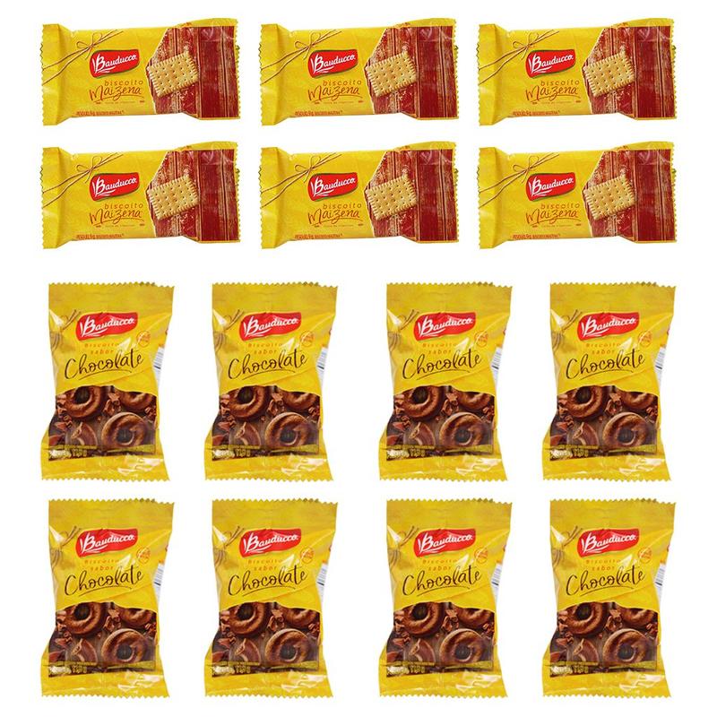 Bolachas Bauducco P/ Laboratórios Doces Maisena E Chocolate 100 Sachês ...