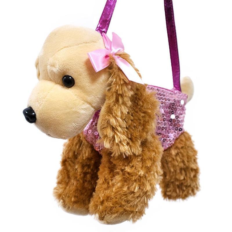 Bolsa Cachorro Rosa 28cm - Pelúcia - Foffy - Pelúcia - Magazine Luiza