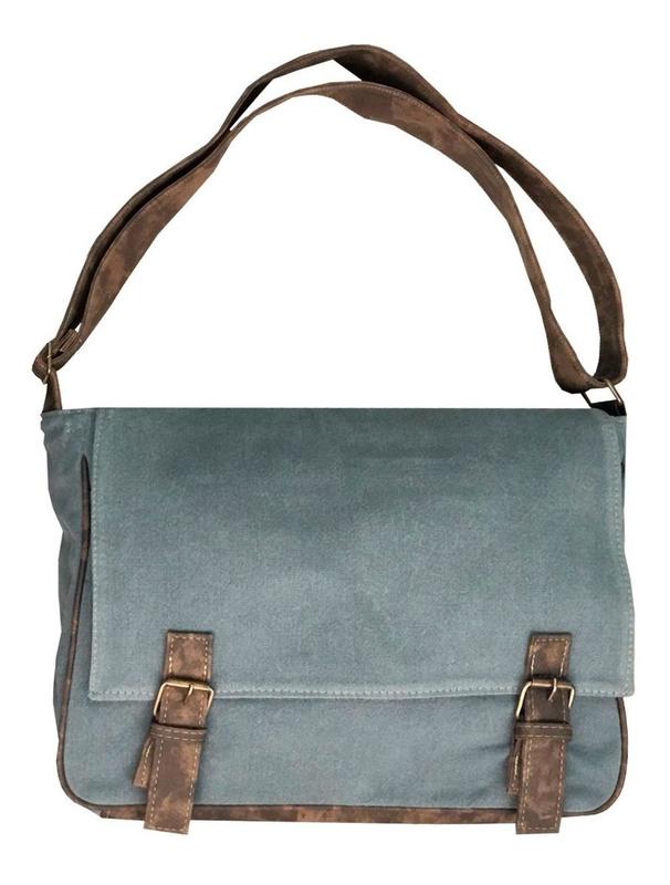 Bolsa Carteiro Transversal Estilo Vintage Lona Reforçada 4 Cores ...