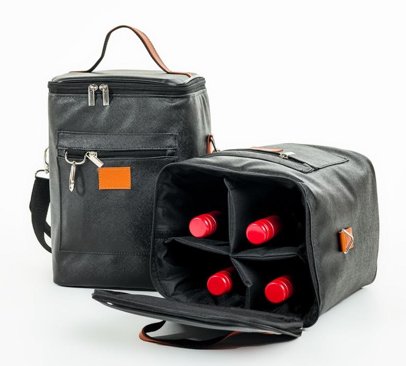 Bolsa Térmica Porta Vinho 4 Garrafas ou 2 Garrafas e 2 Taças - Pronta ...
