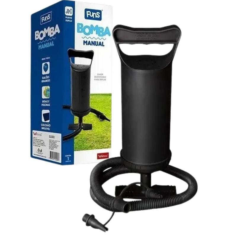 Bomba de Ar Manual Para Encher Colchão Inflável Piscina Boia Balão ...