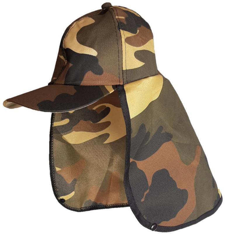 Boné Com Proteção De Pescoço E Orelha Cor Marrom Camuflado - Garcia ...