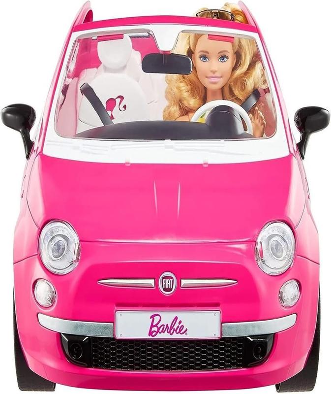 Boneca Barbie Com Carro Fiat 500 Mattel Gxr57 - Carrinho de Carga ...