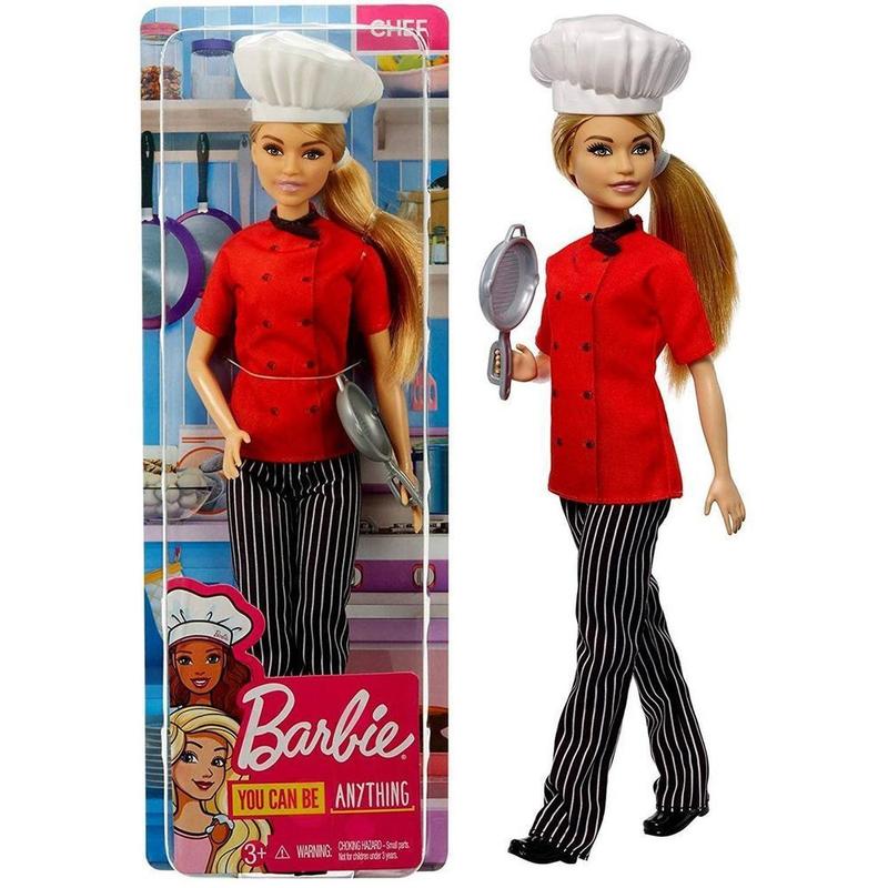 Boneca Barbie Profissões Chef De Cozinha Cozinheira - Mattel - Boneca ...