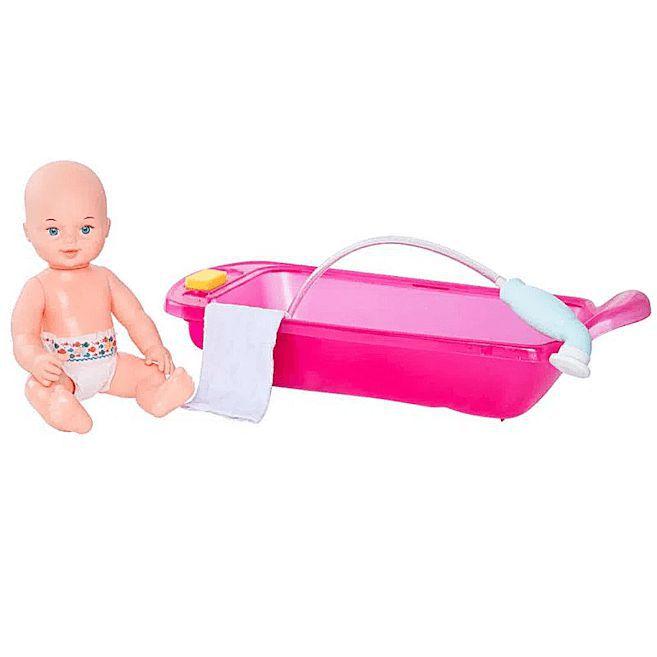 Boneca Bebê Banhinho Com Chuveirinho Banheira Água - Estrela - Bonecas ...