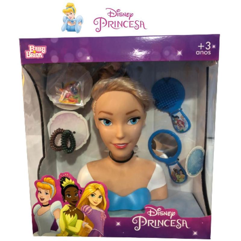 Boneca Cinderela Busto Para Pentear Cabelo Salão Novabrink 2044 - Baby ...